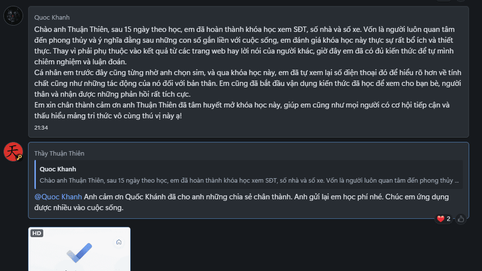 Feedback học viên 9